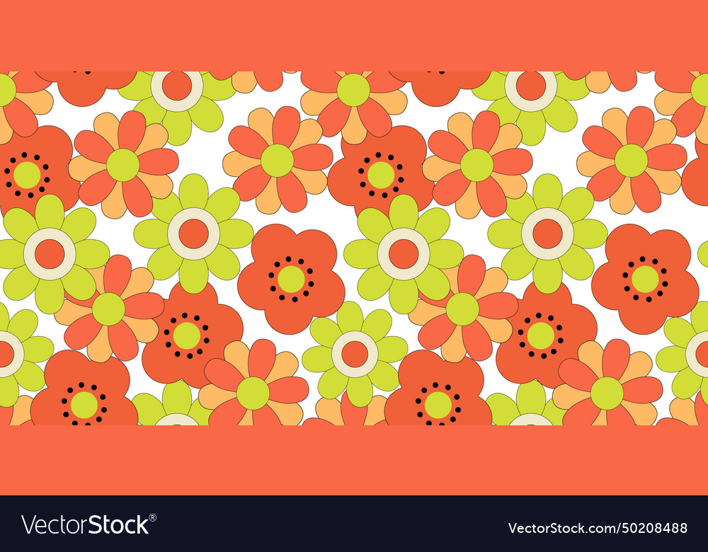 Trendy floral seamless pattern in the style