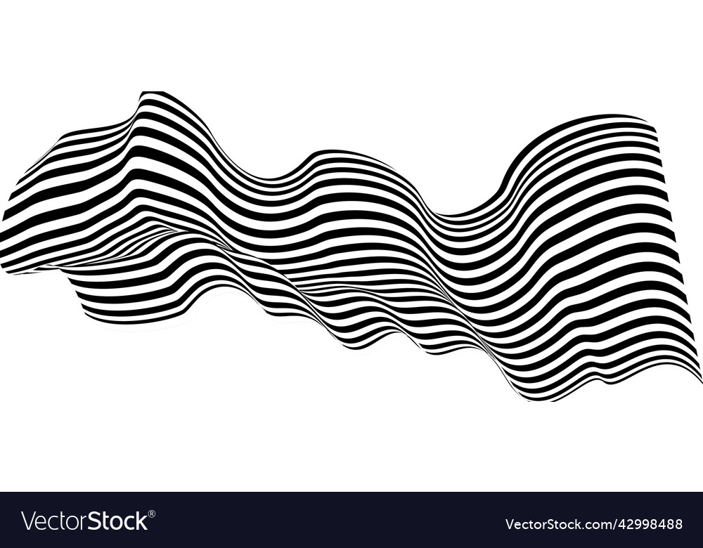 Waving flag as a brush stroke with zebra texture Vector Image Waving flag as a brush stroke with zebra texture