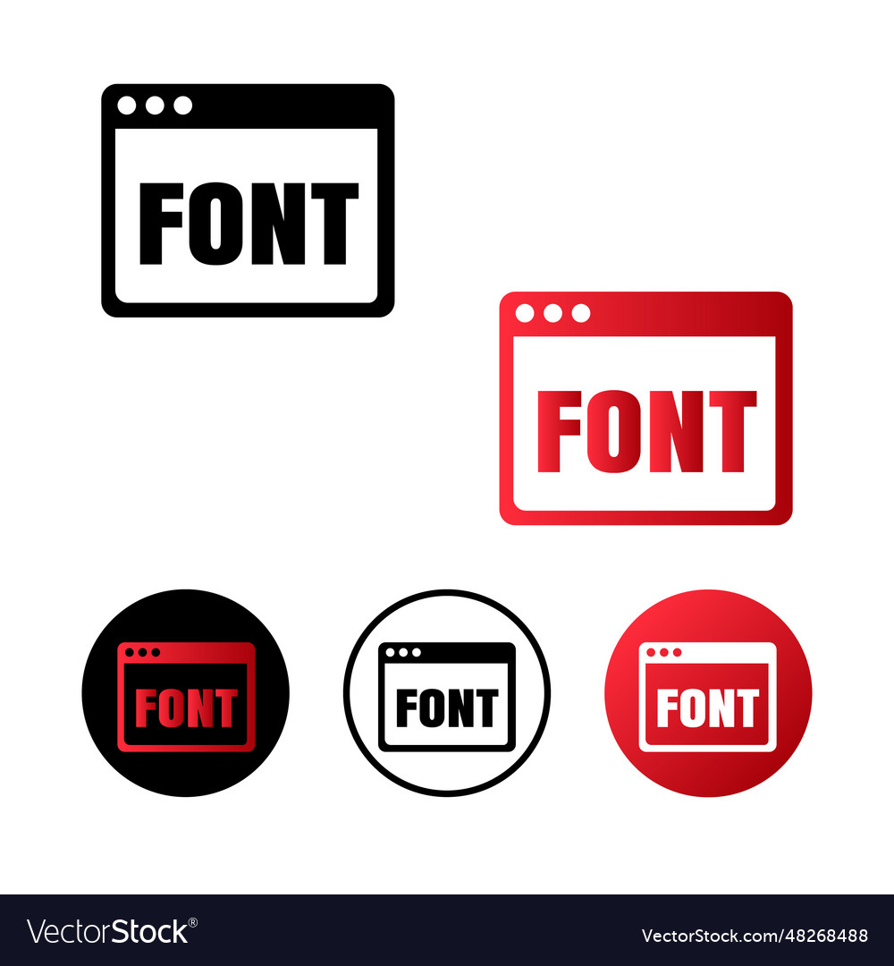 Web font icon vector image Web font icon