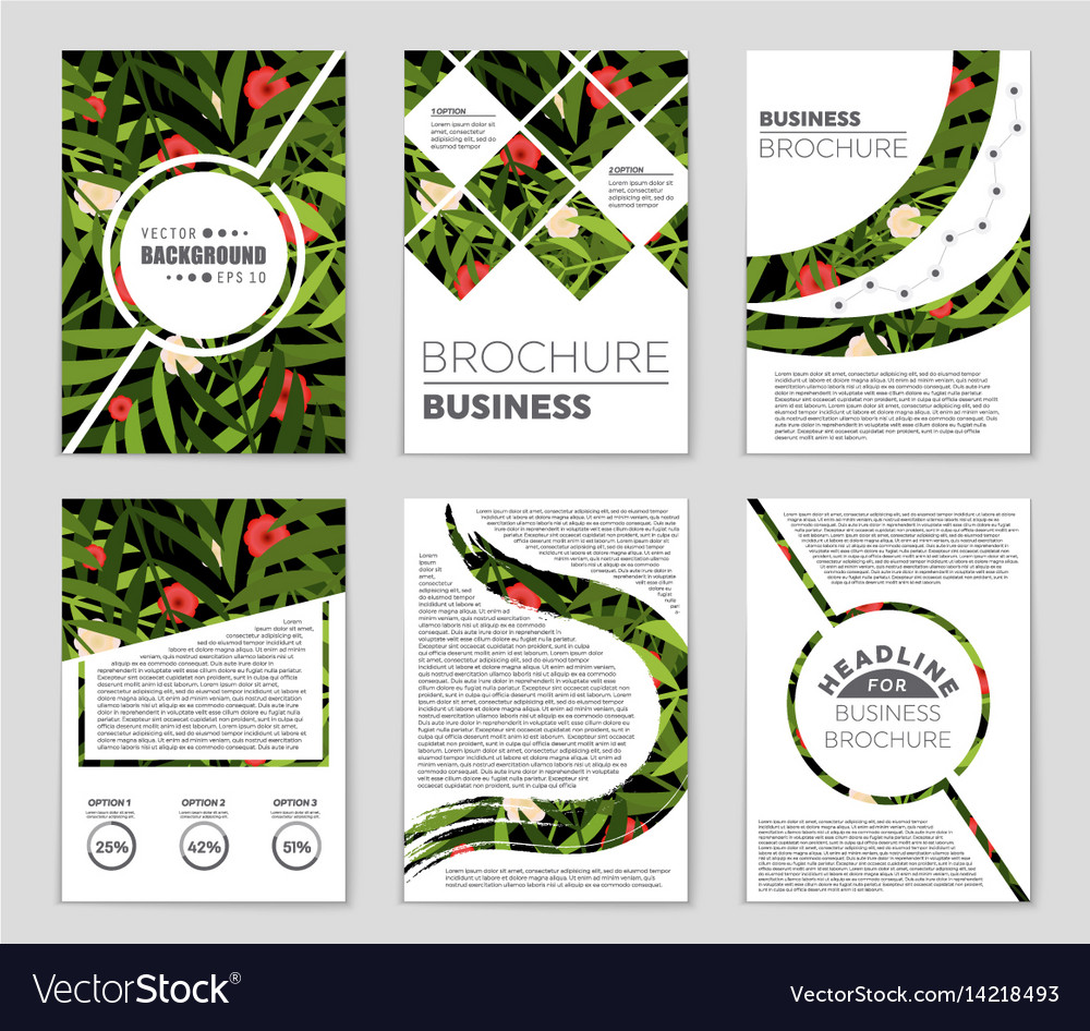 Abstract layout background set for art