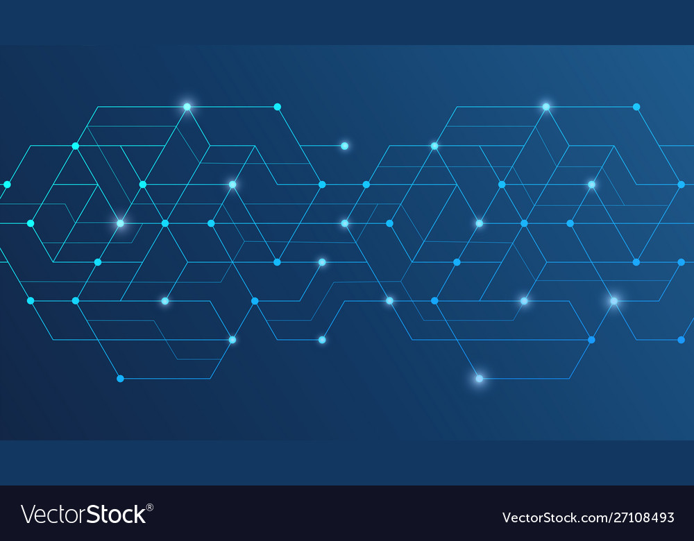 Abstract lines and dots connect background vector image Abstract lines and dots connect background