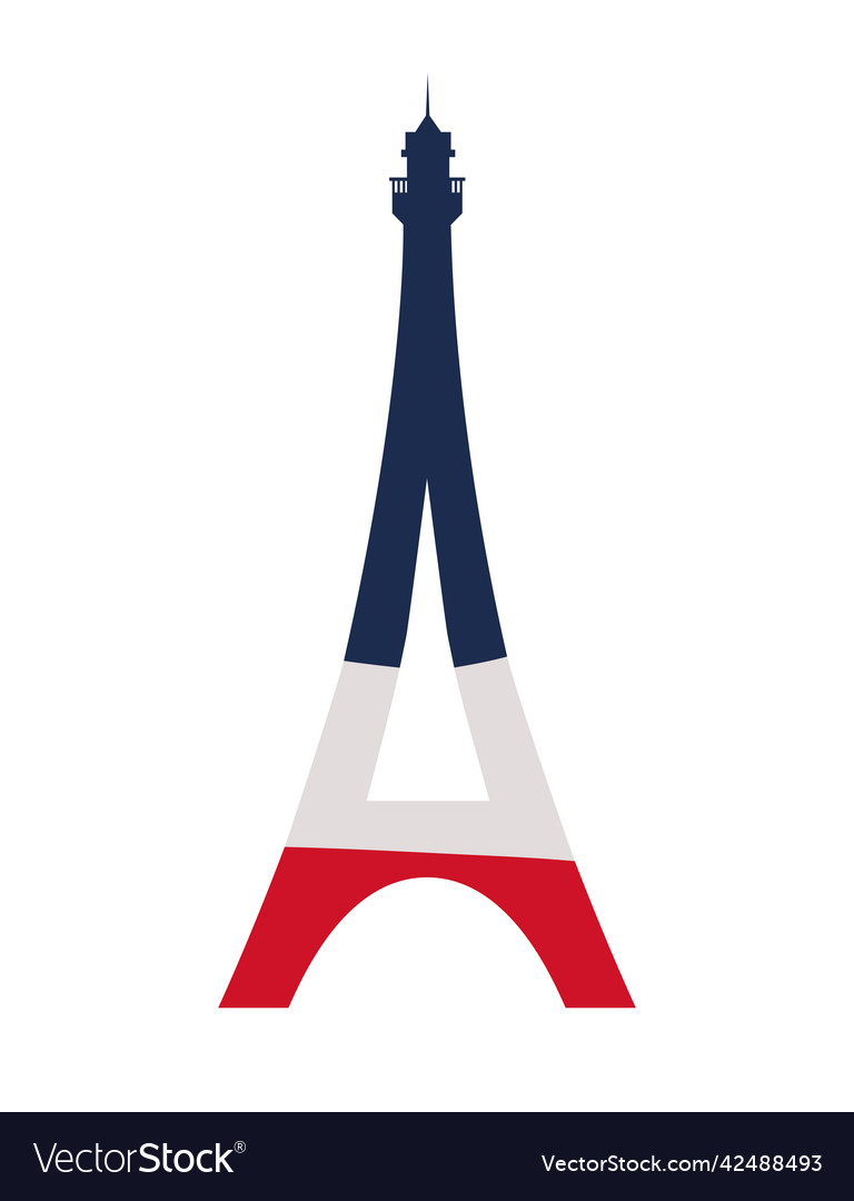 Colored eiffel tower