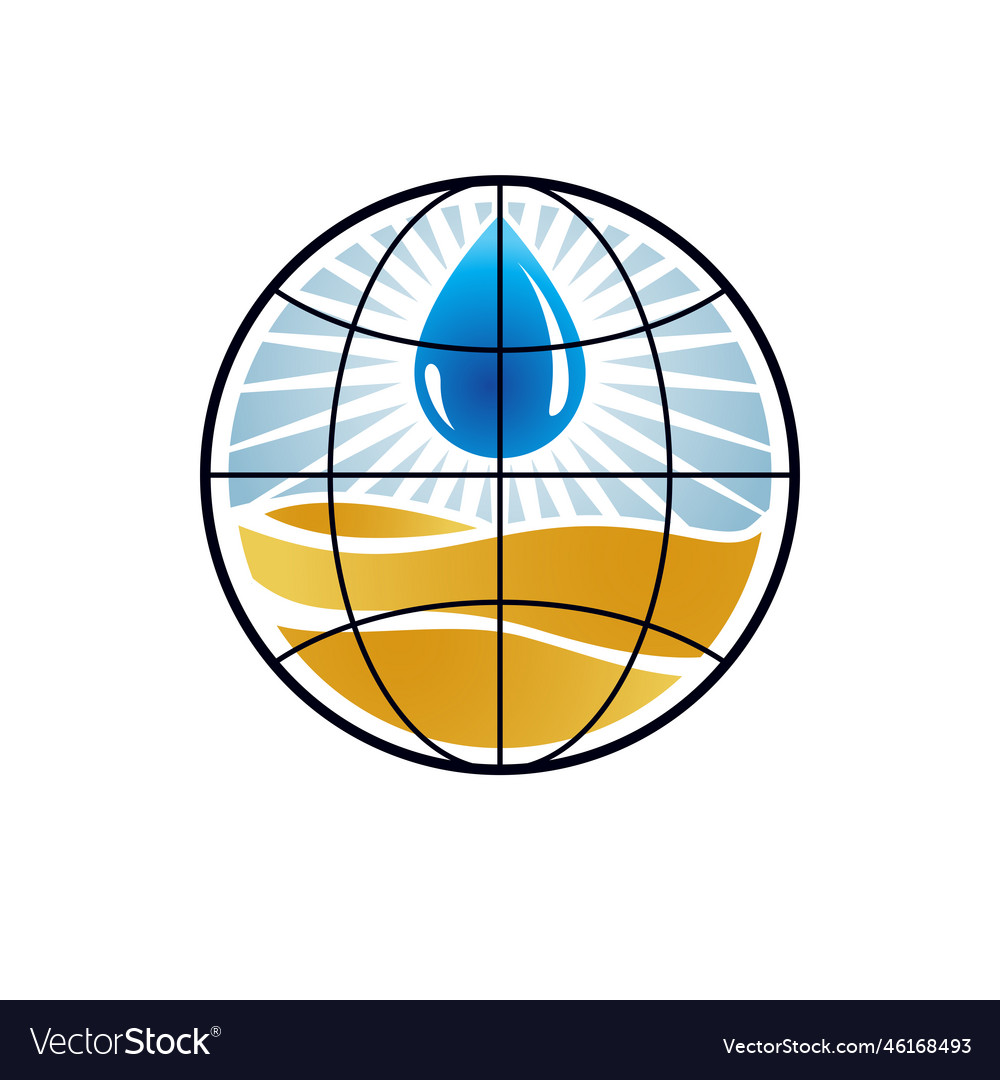 concept-of-water-deficit-rain-drops-falling-down-vector-image