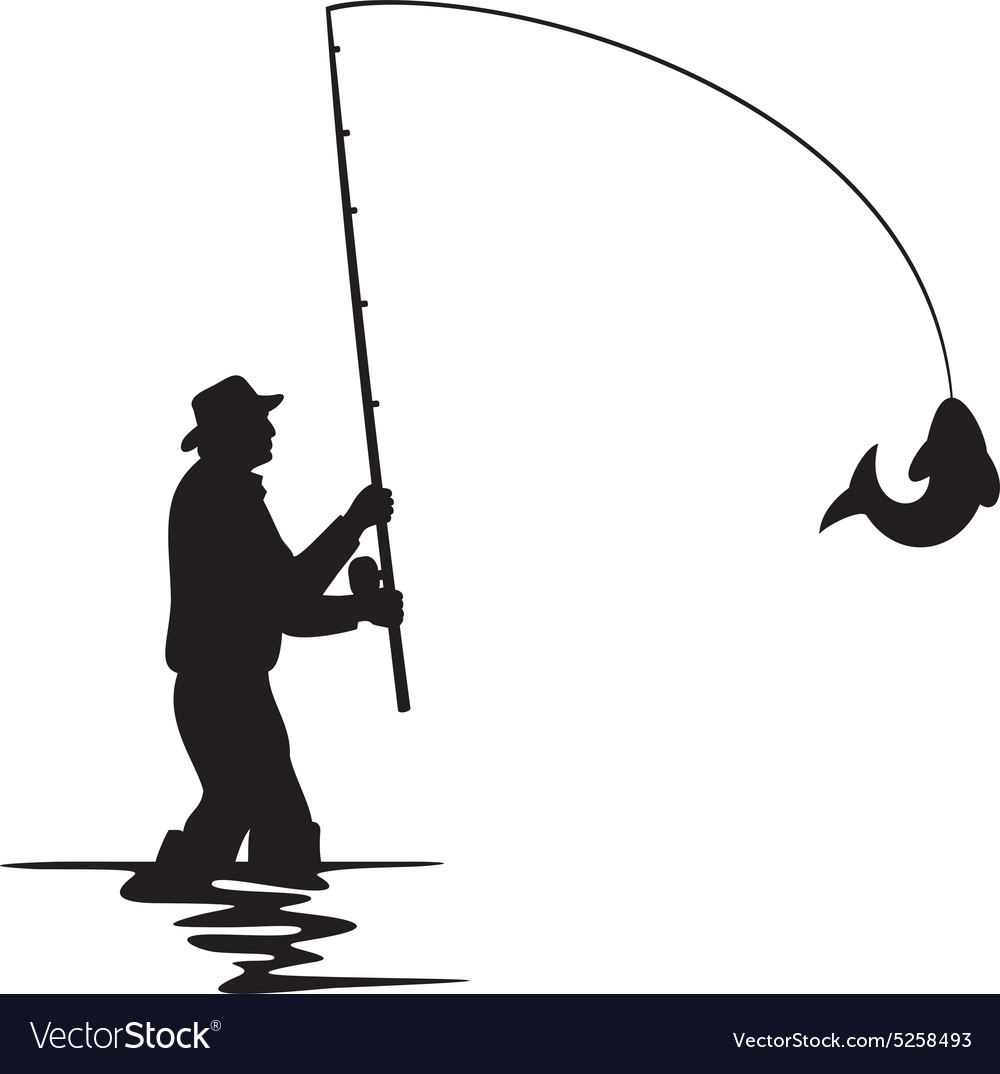 Fisherman Silhouette Svg