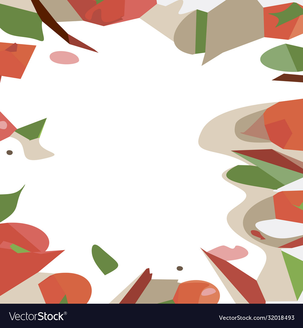 Frame from abstract shapes vector image Frame from abstract shapes