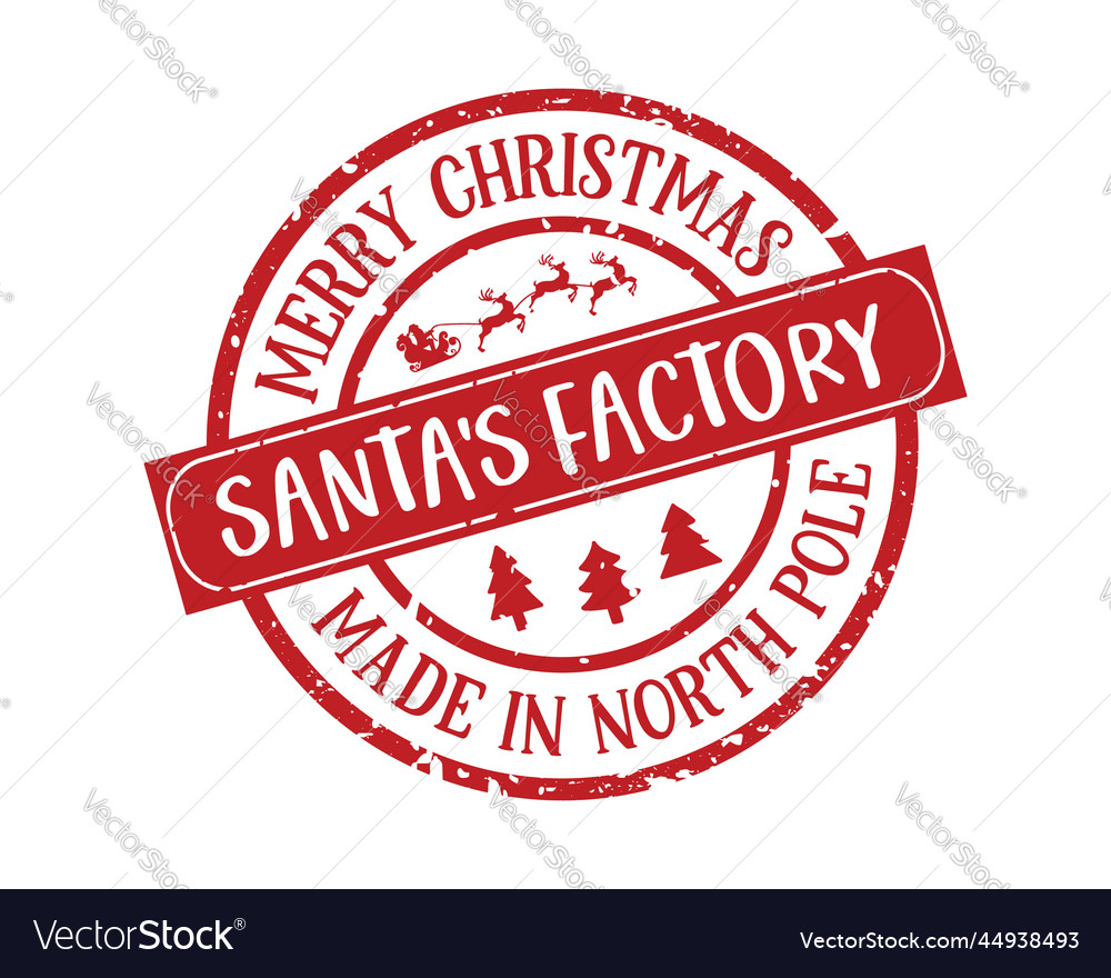 Merry christmas made in north pole santas factory