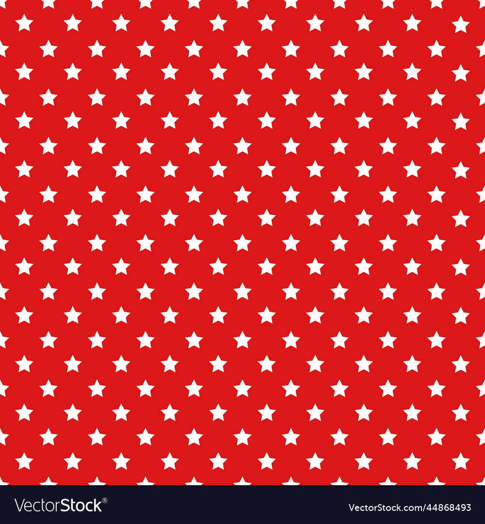 Seamless stars patterns on red background