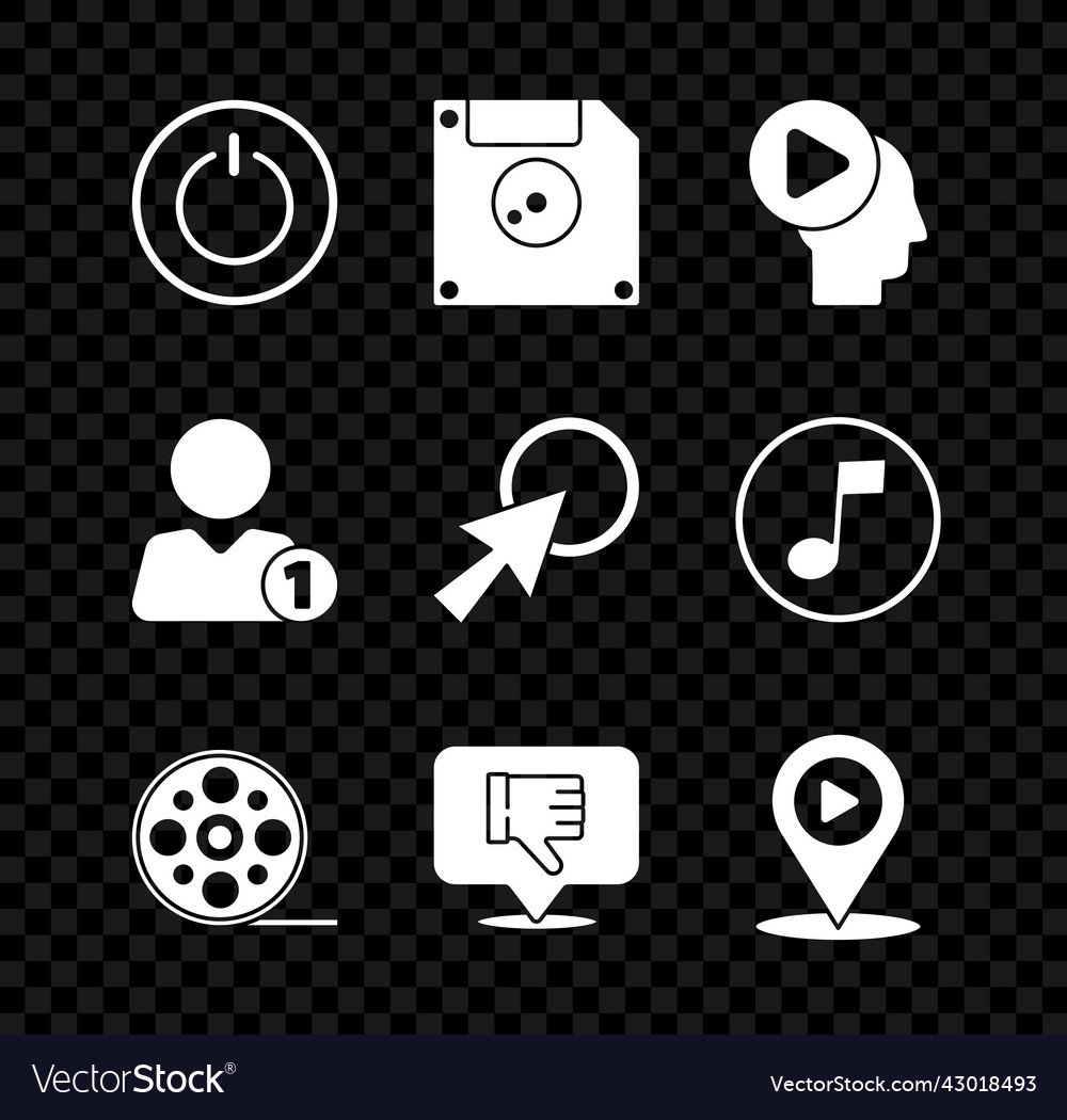 Set Power-Taste Diskette für Computerdaten vector image Set Power-Taste Diskette für Computerdaten
