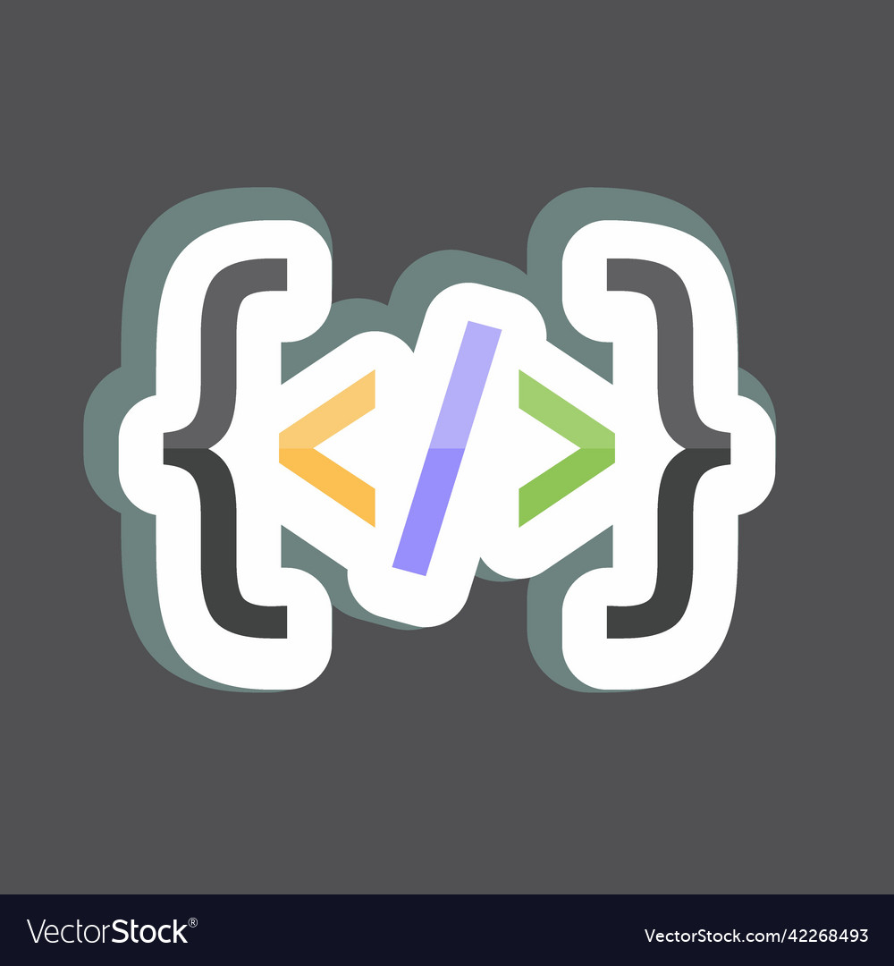 Sticker programming suitable vector image Sticker programming suitable