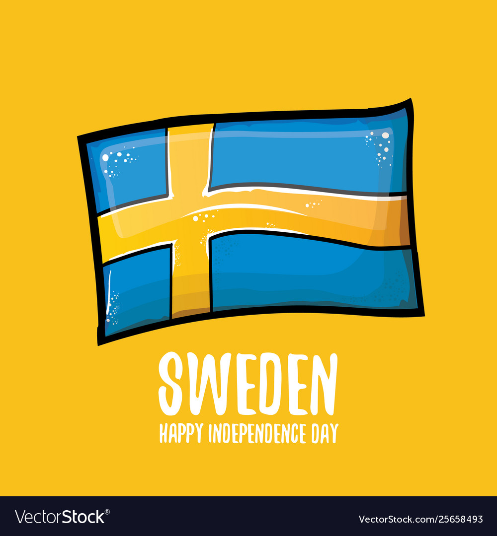 Sweden independence day celebration banner Vector Image