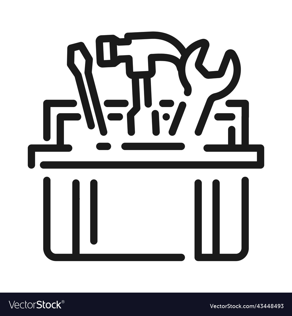 Toolbox toolkit and instrument tool box or fixing vector image Toolbox toolkit and instrument tool box or fixing