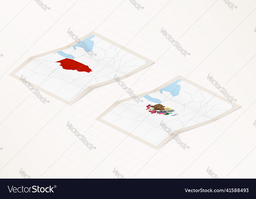 Two versions of a folded map illinois