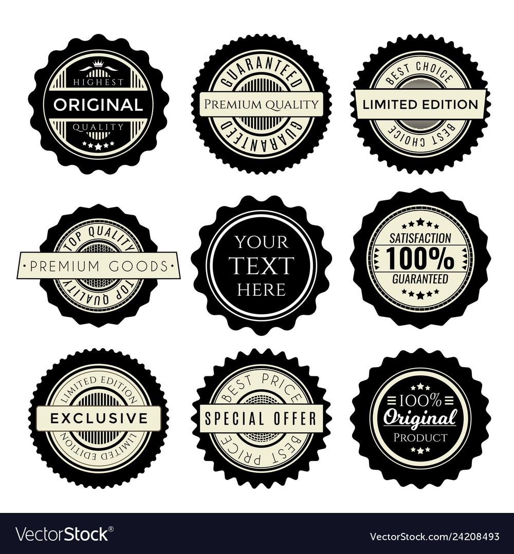 Vintage badges set collection of premium design