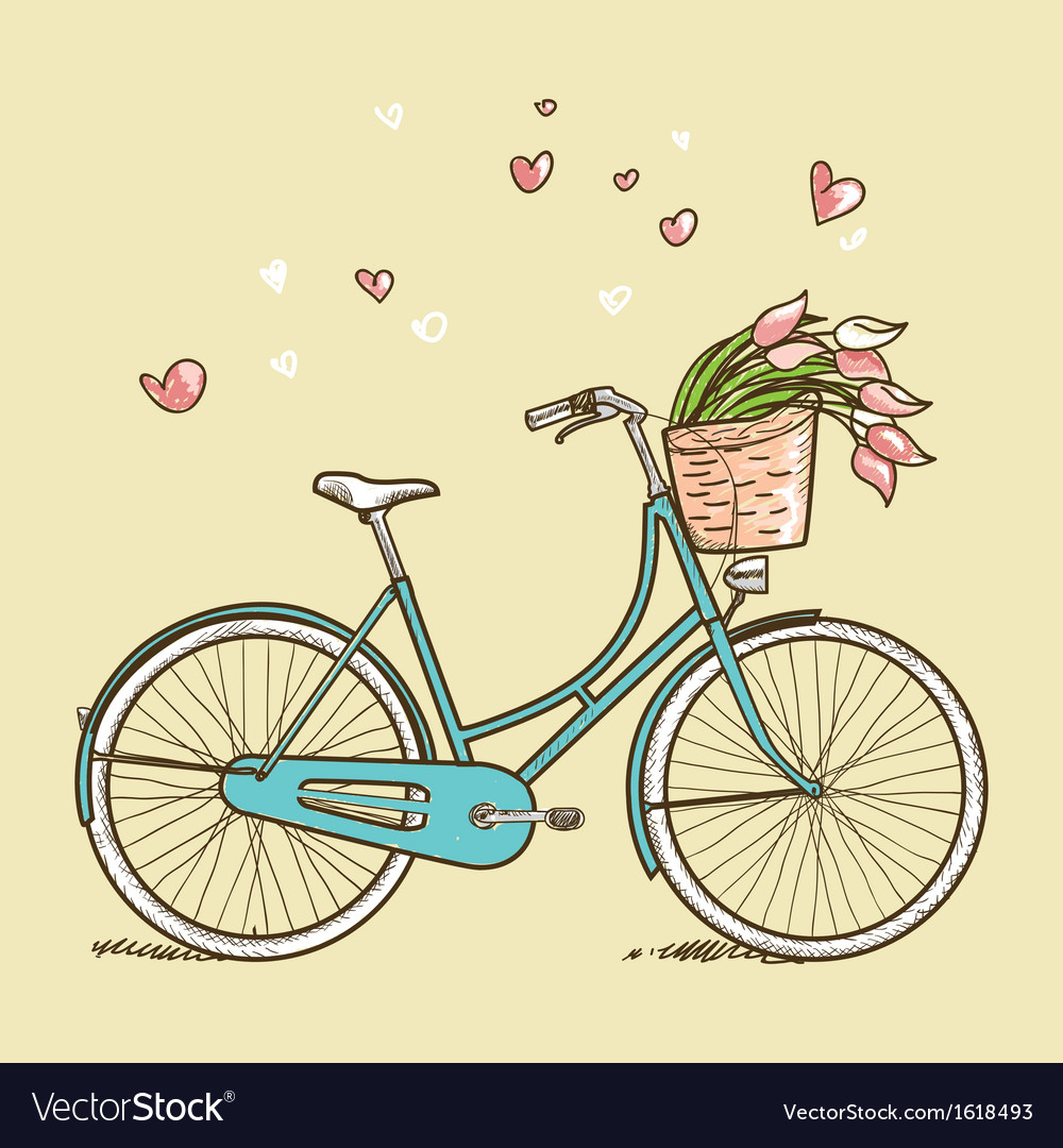 bicycle with flowers