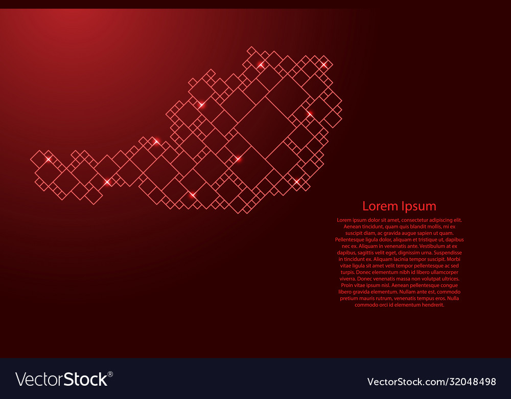 Austria map from red pattern a grid