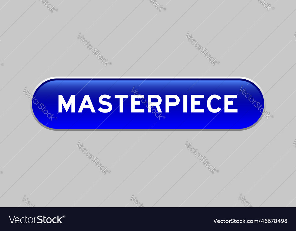 Blue color capsule shape button with word vector image Blue color capsule shape button with word