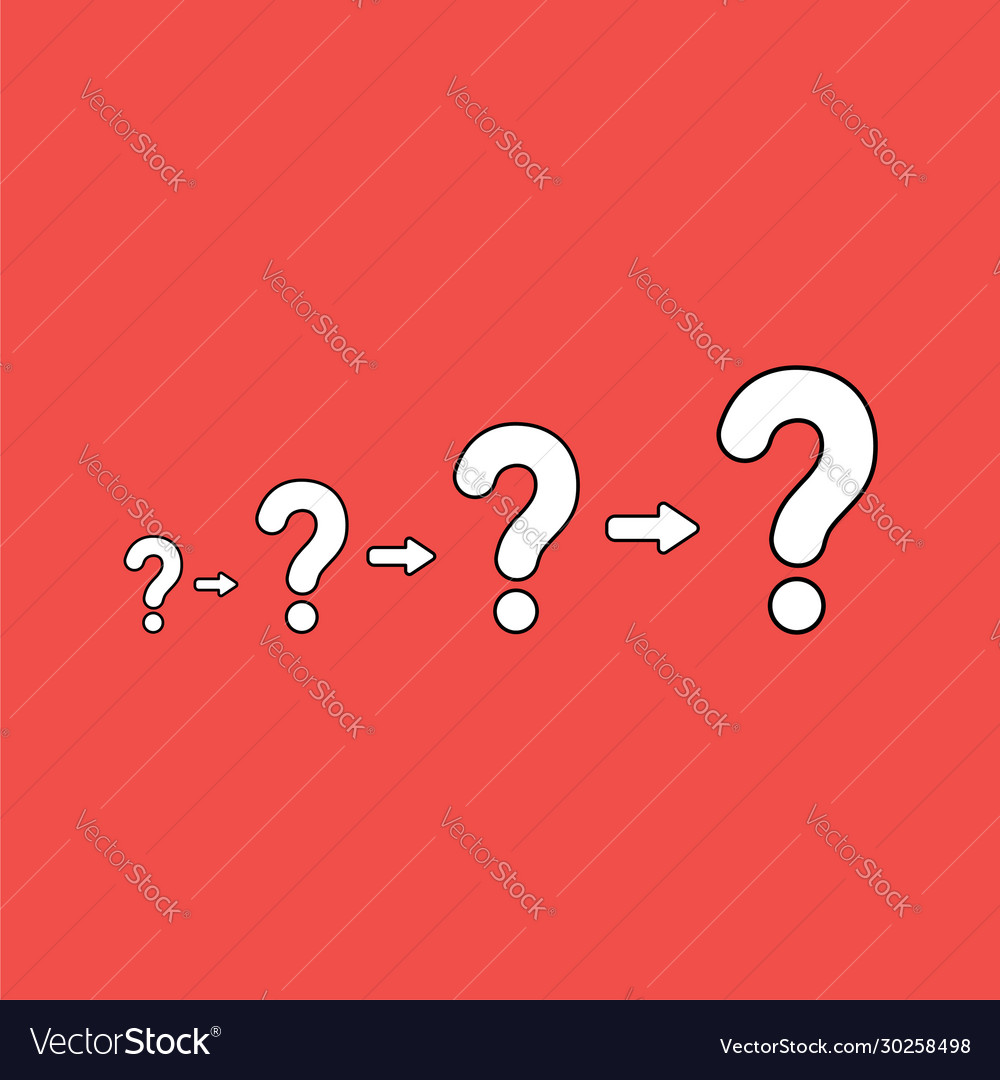Concept growing problems with question marks vector image Concept growing problems with question marks