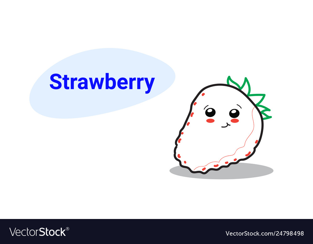 Cute strawberry cartoon comic character