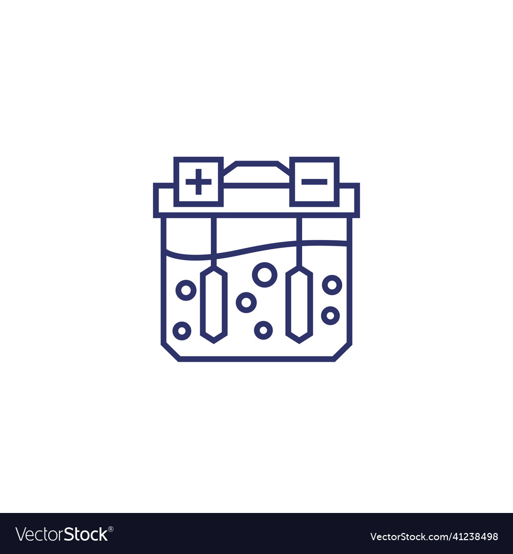 Electrolysis icon line design Royalty Free Vector Image