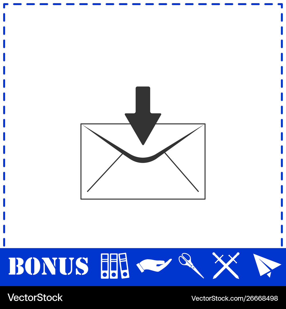 Email icon flat Royalty Free Vector Image - VectorStock