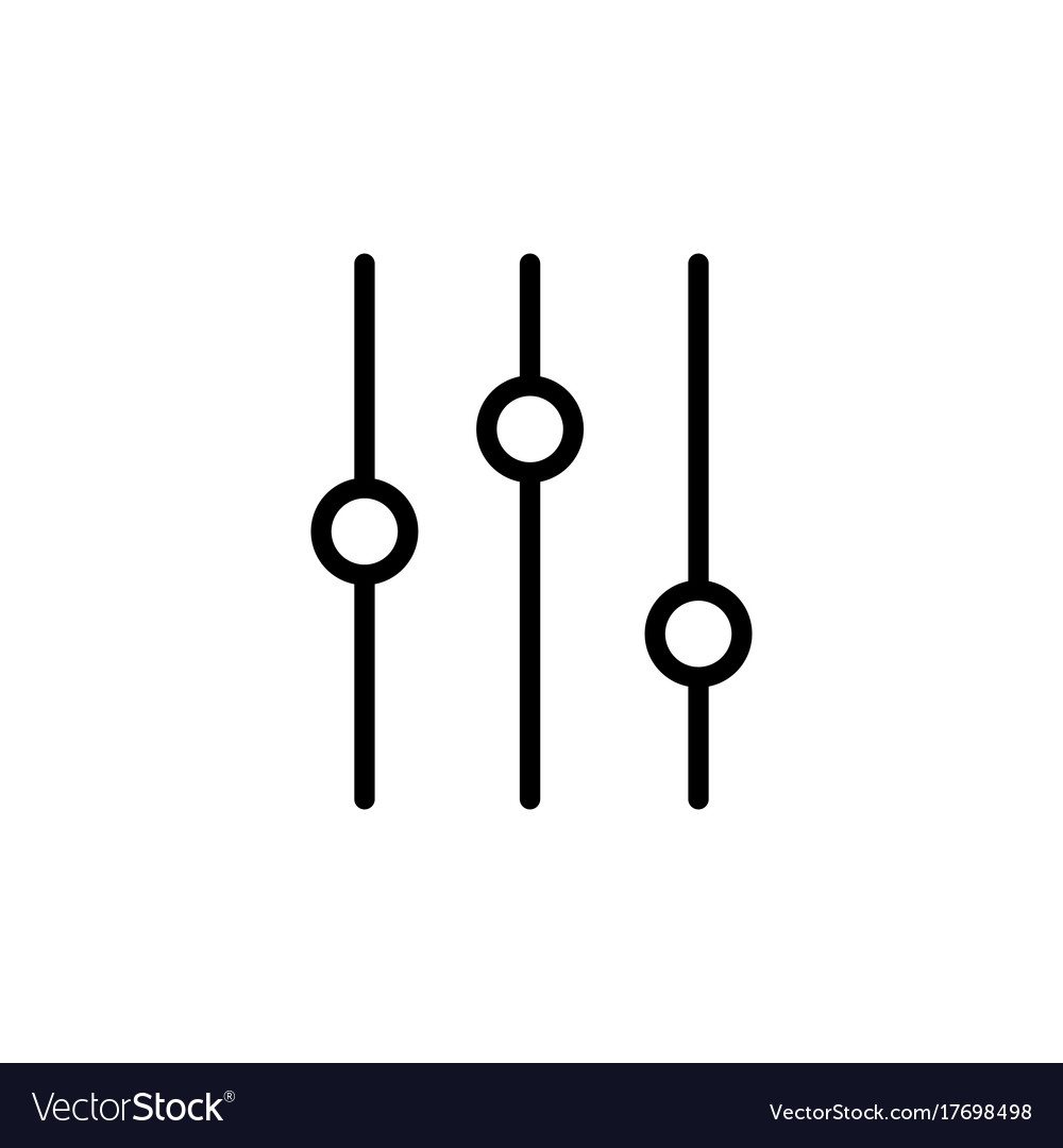 Eq Slider Icon - Line Style