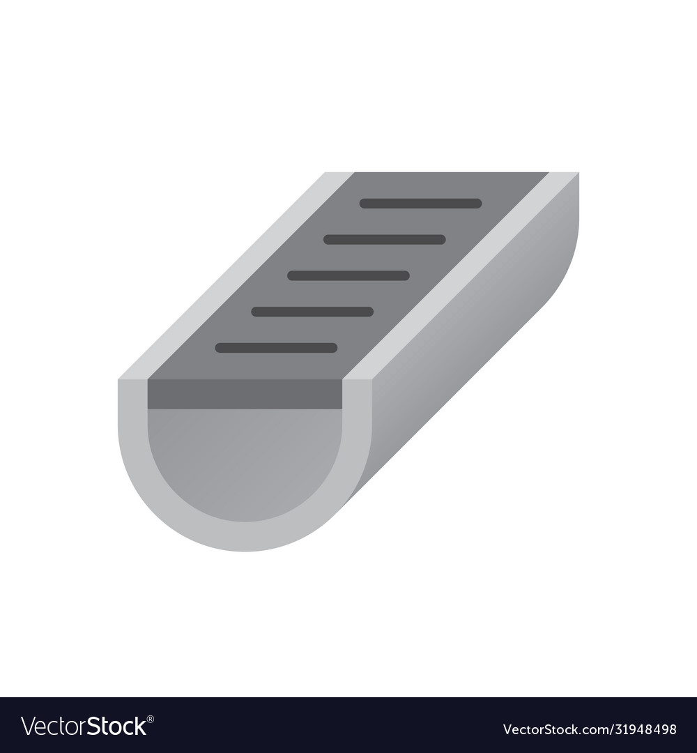 Gutter shape icon vector image Gutter shape icon