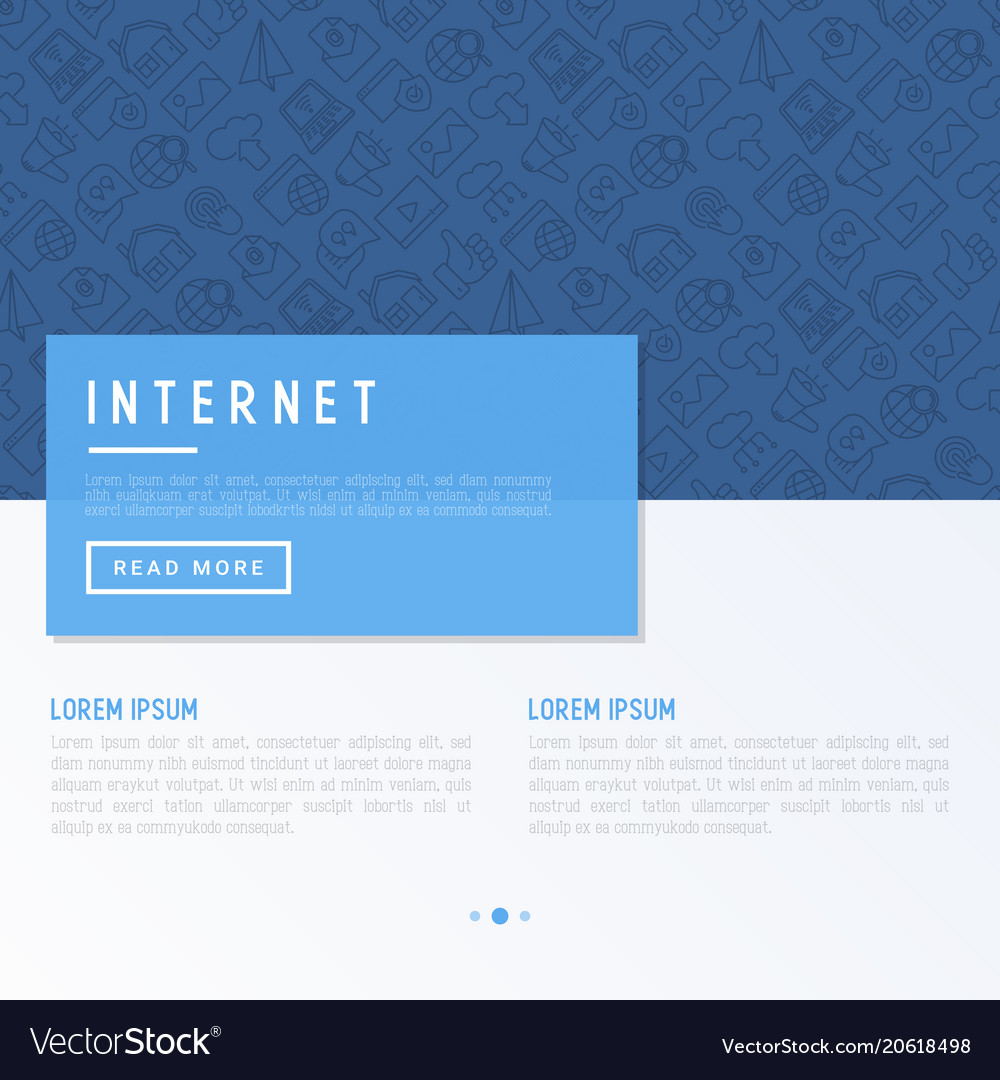 Internet concept with thin line icons