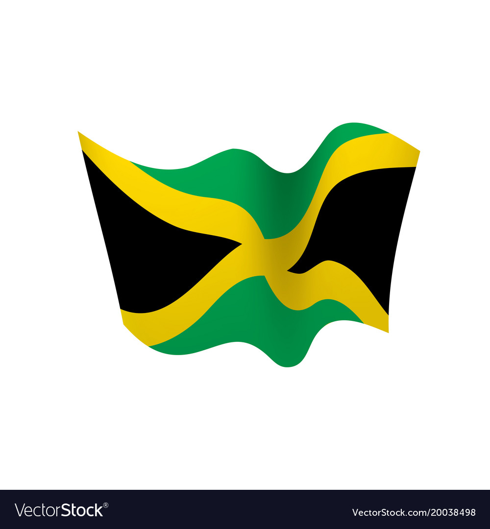 Jamaica flag Royalty Free Vector Image - VectorStock