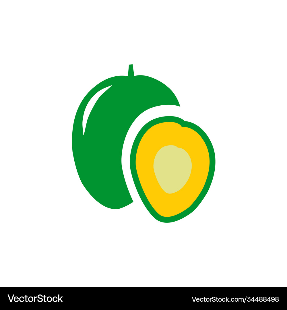 Mango fruit logo design template Royalty Free Vector Image