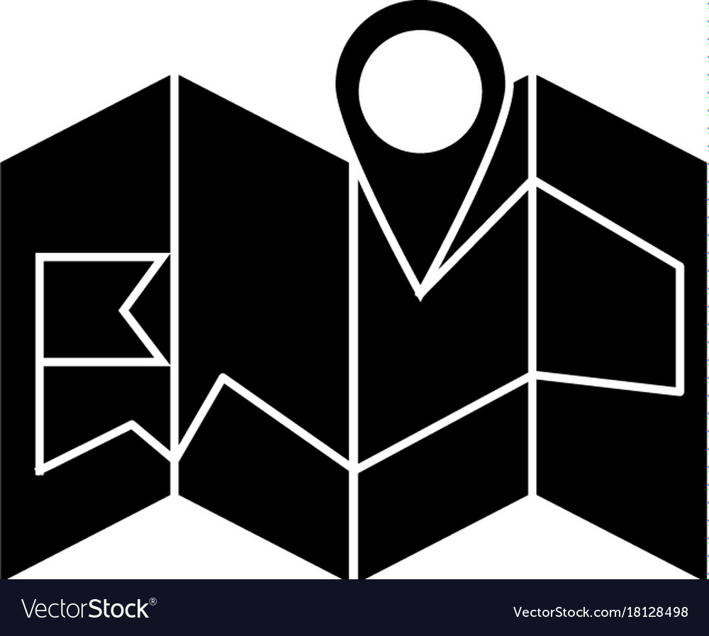 Map navigation icon sign o