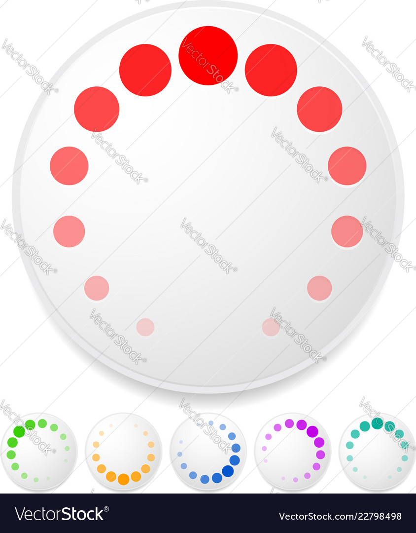 Preloader buffer symbol rotated at different vector image Preloader buffer symbol rotated at different