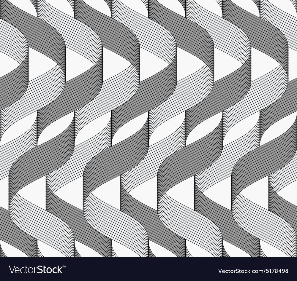 Ribbons dark and light overlapping waves pattern