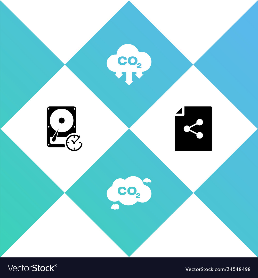 Set hard disk drive with clockwise co2 emissions