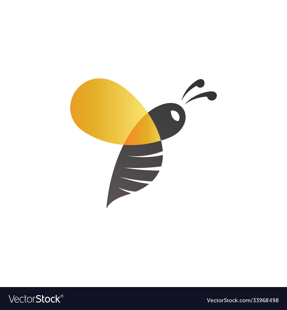 Simple Bee Logo Royalty Free Vector Image - Vectorstock