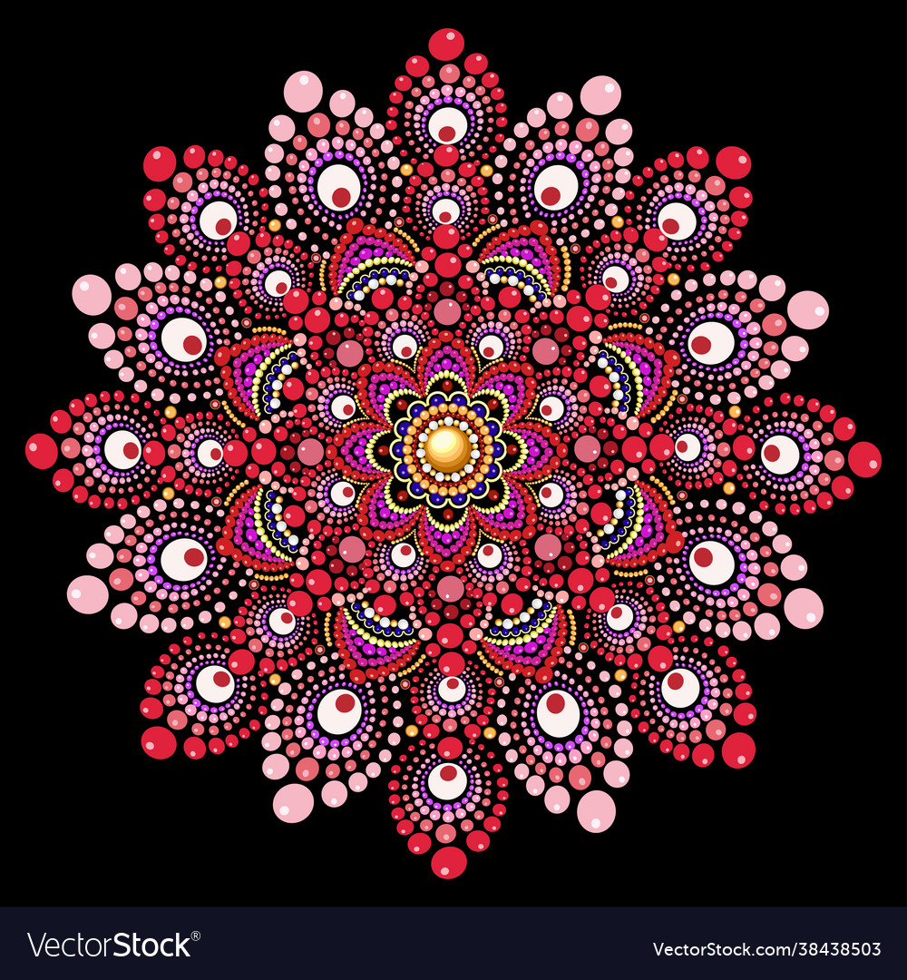 Eine Mandala Brosche mit Technik hergestellt Vector Image Eine Mandala Brosche mit Technik hergestellt