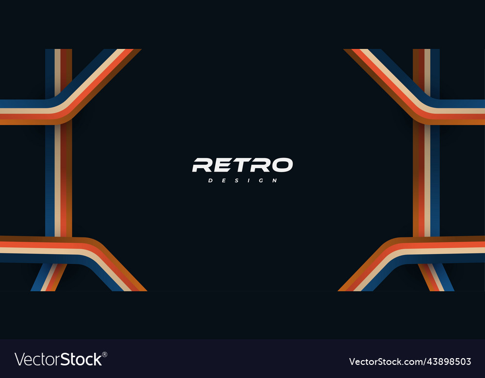 Abstract retro background with colorful lines Vector Image Abstract retro background with colorful lines