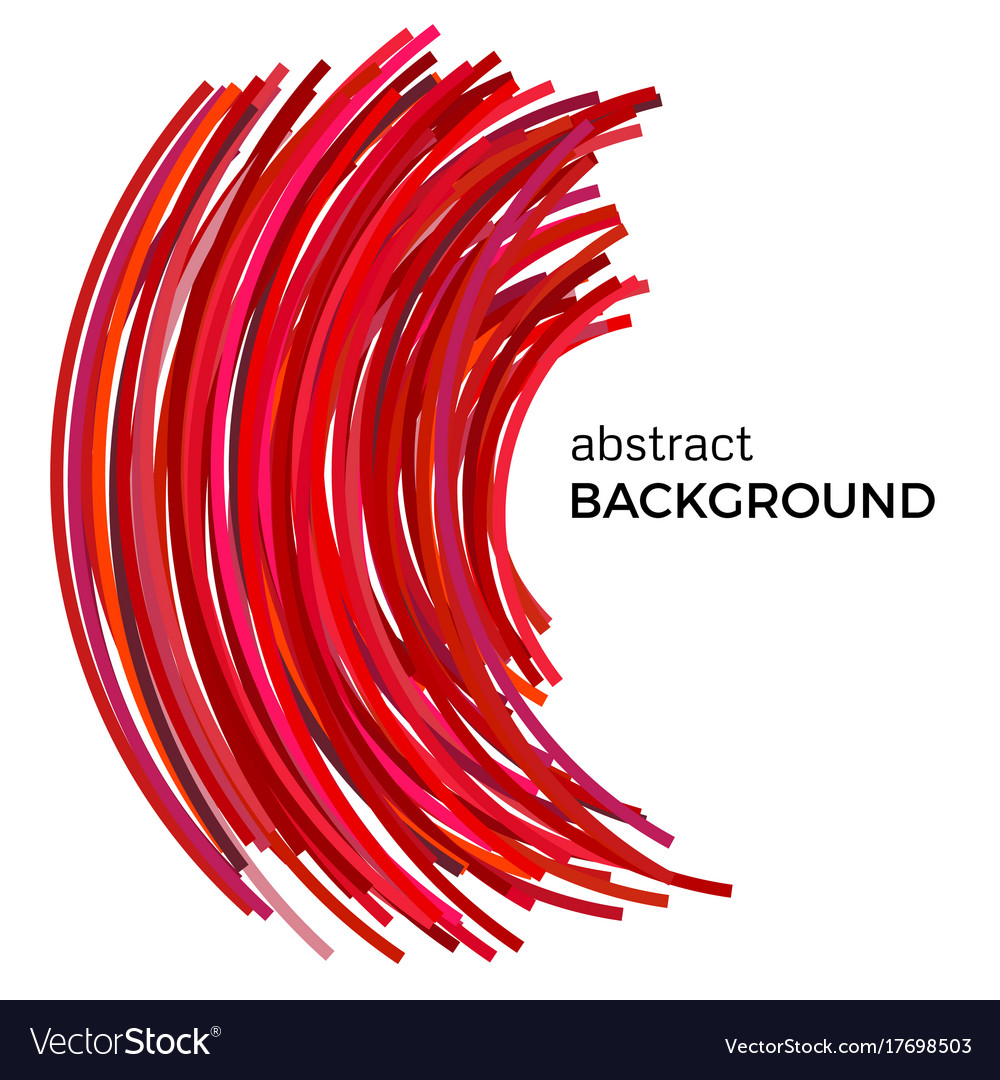 Background with red colorful curved lines