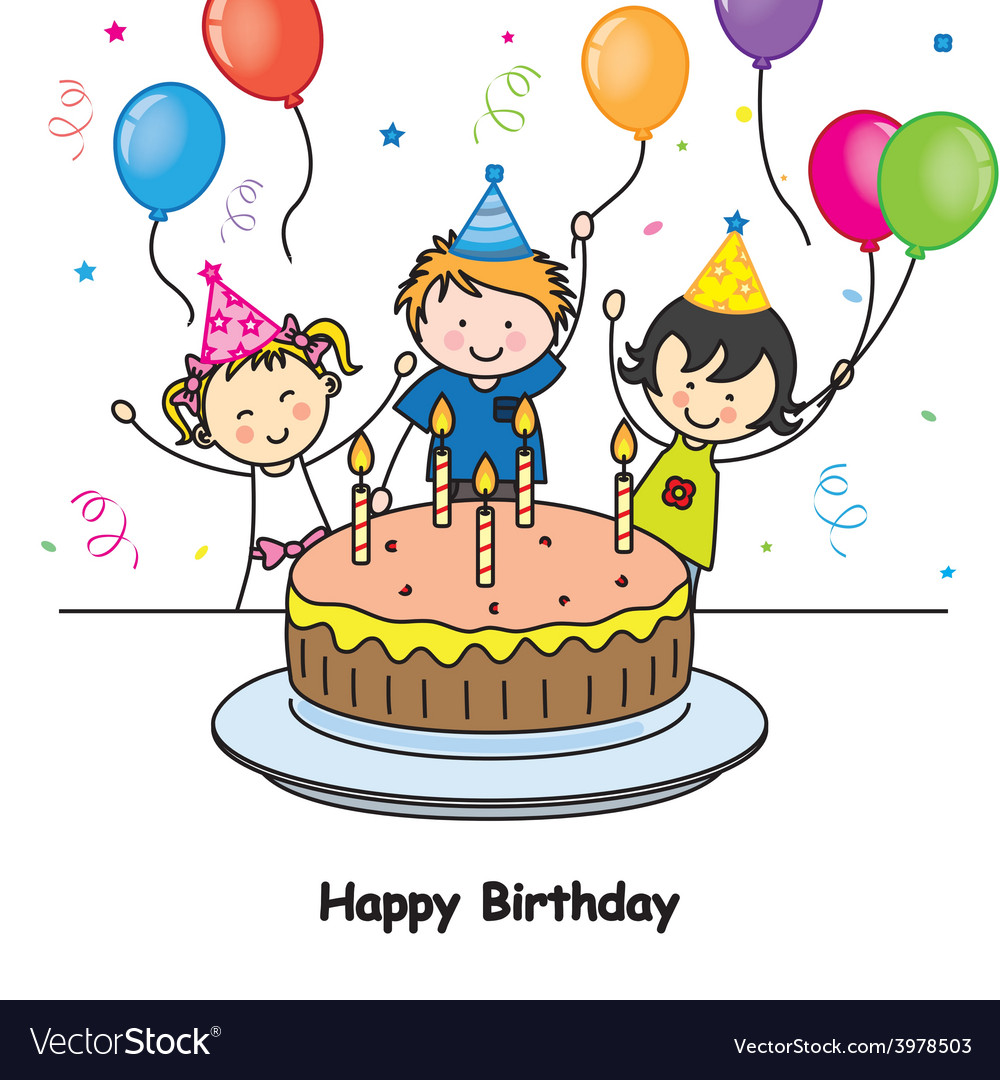 Birthday card Royalty Free Vector Image - VectorStock