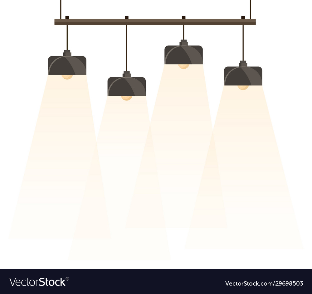 Chandelier to illuminate room basic furniture Vector Image