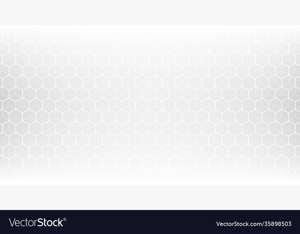 Clean white hexagonal pattern mesh background