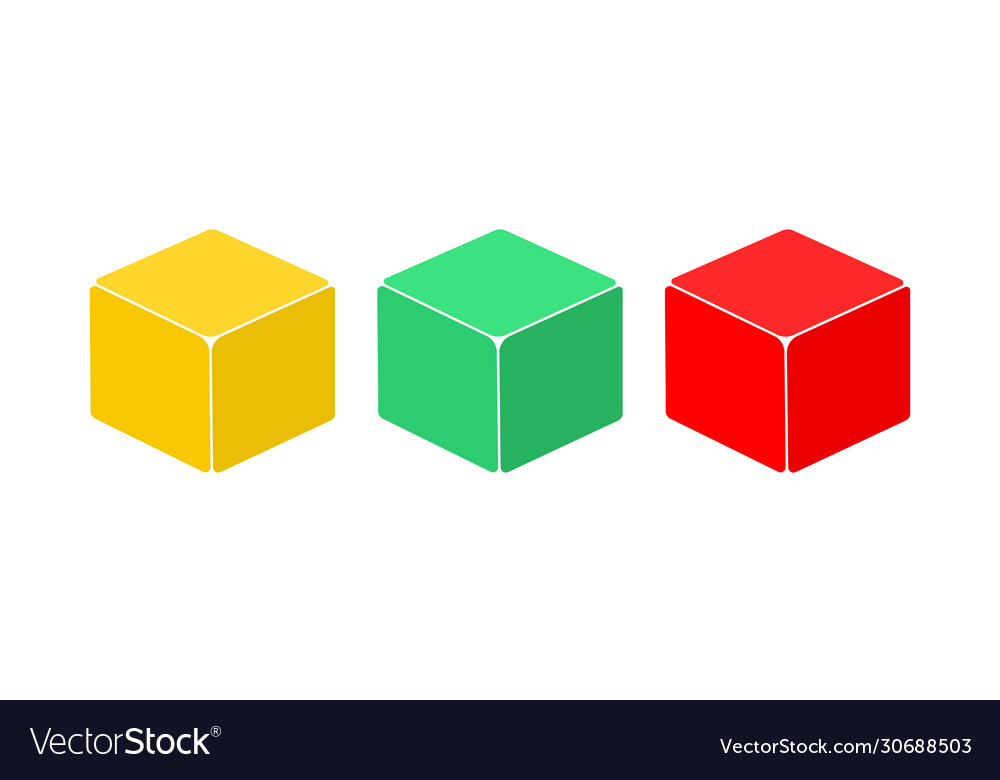 Cube for web and apps or box package icon