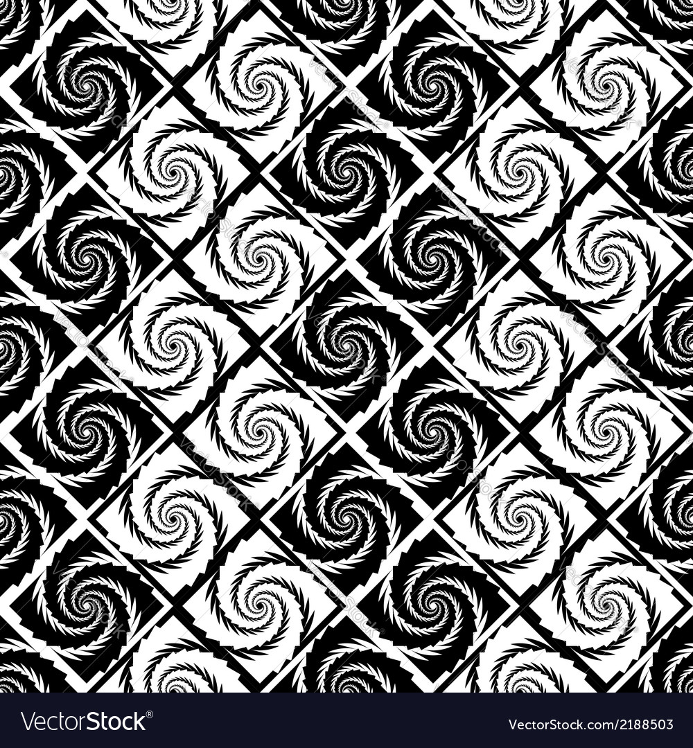 Design seamless monochrome vortex zigzag pattern