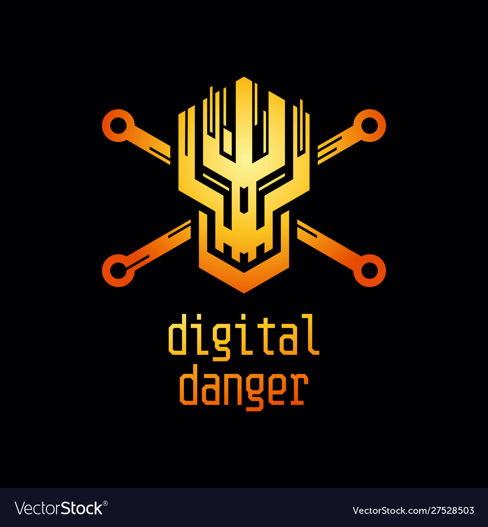 Digital danger icon