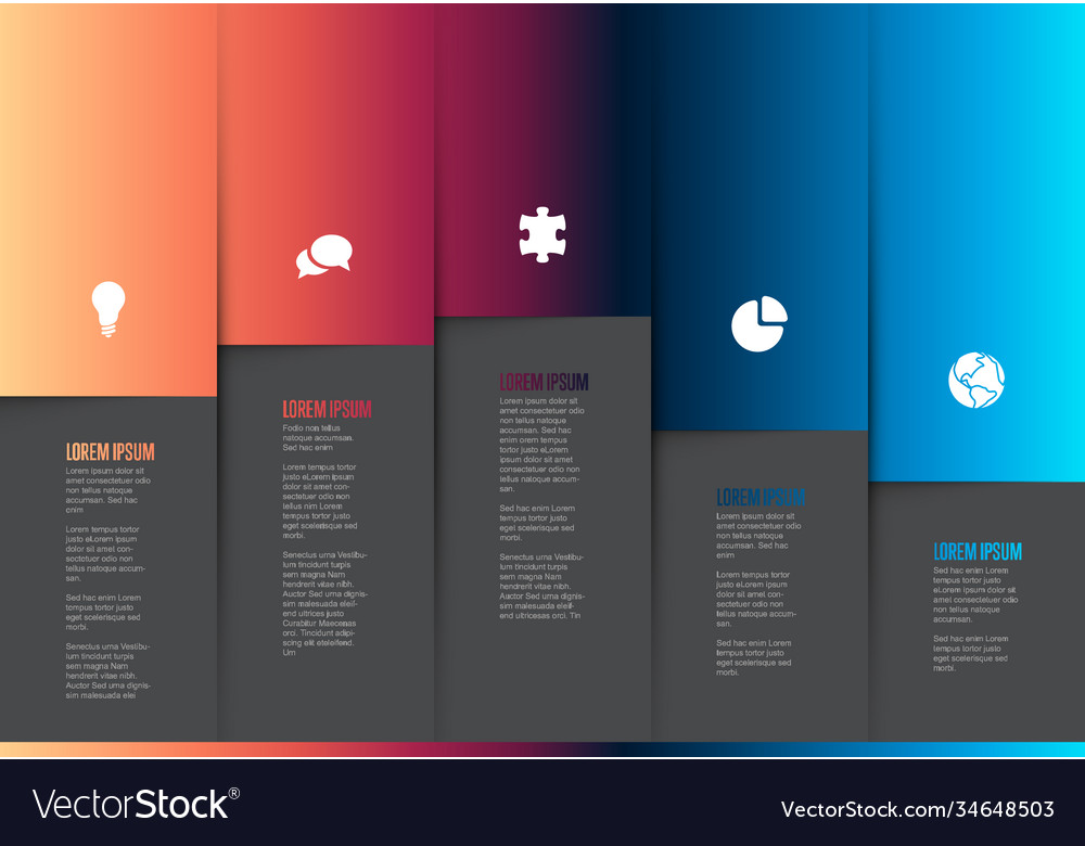 Five Graph Element Infographic Template
