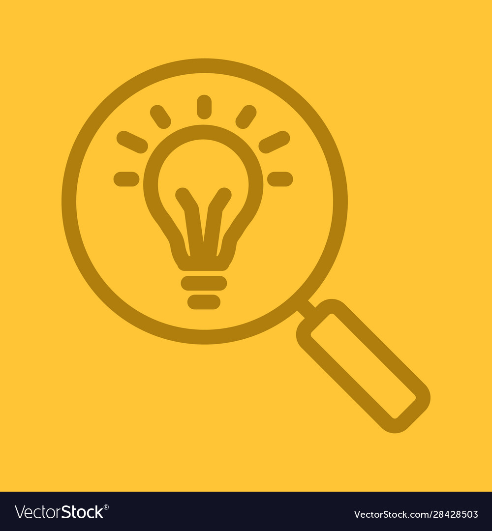Idea search color linear icon