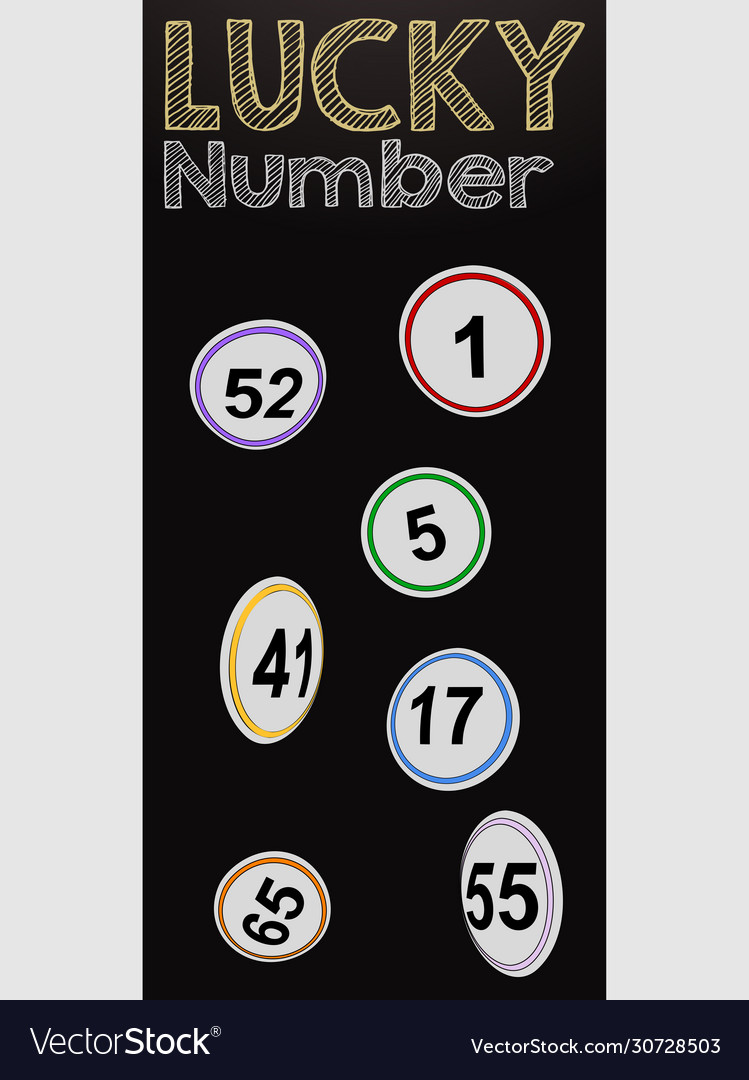 Lucky number black panel with flying buttons