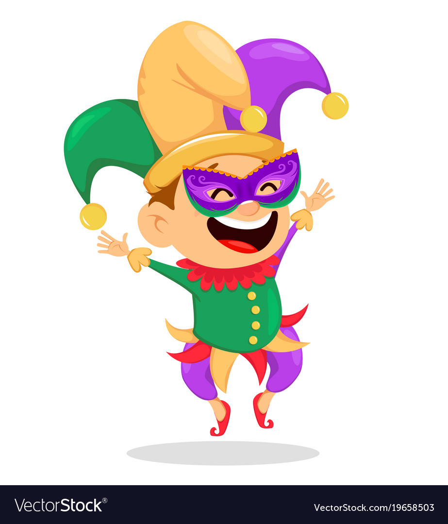 mardi gras jester vector