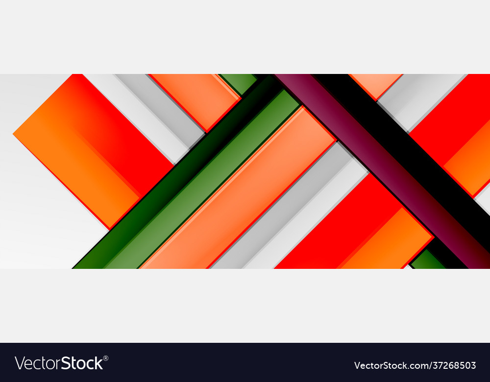 Multicolored lines background design template Vector Image Multicolored lines background design template