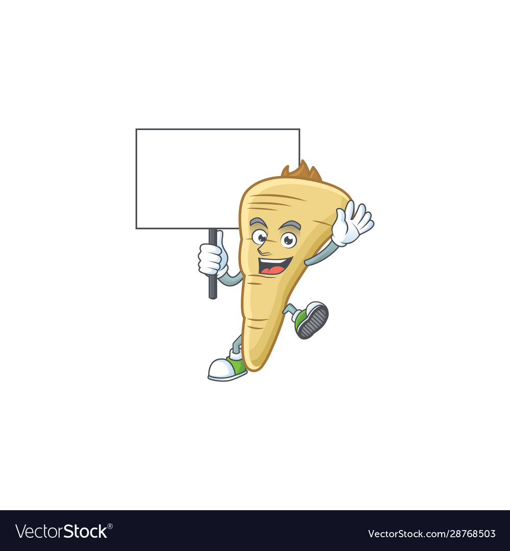 Parsnip cute cartoon character style bring board