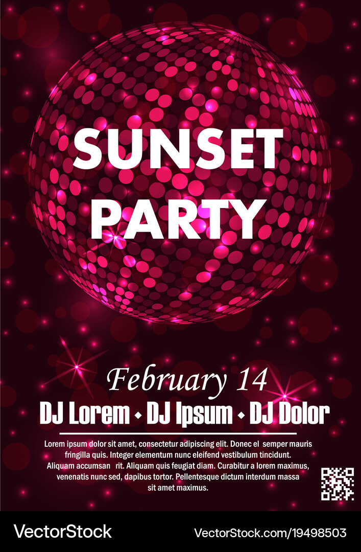 Party poster template Royalty Free Vector Image